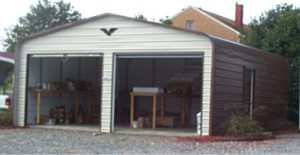 Utility Building with Double Rolling Doors